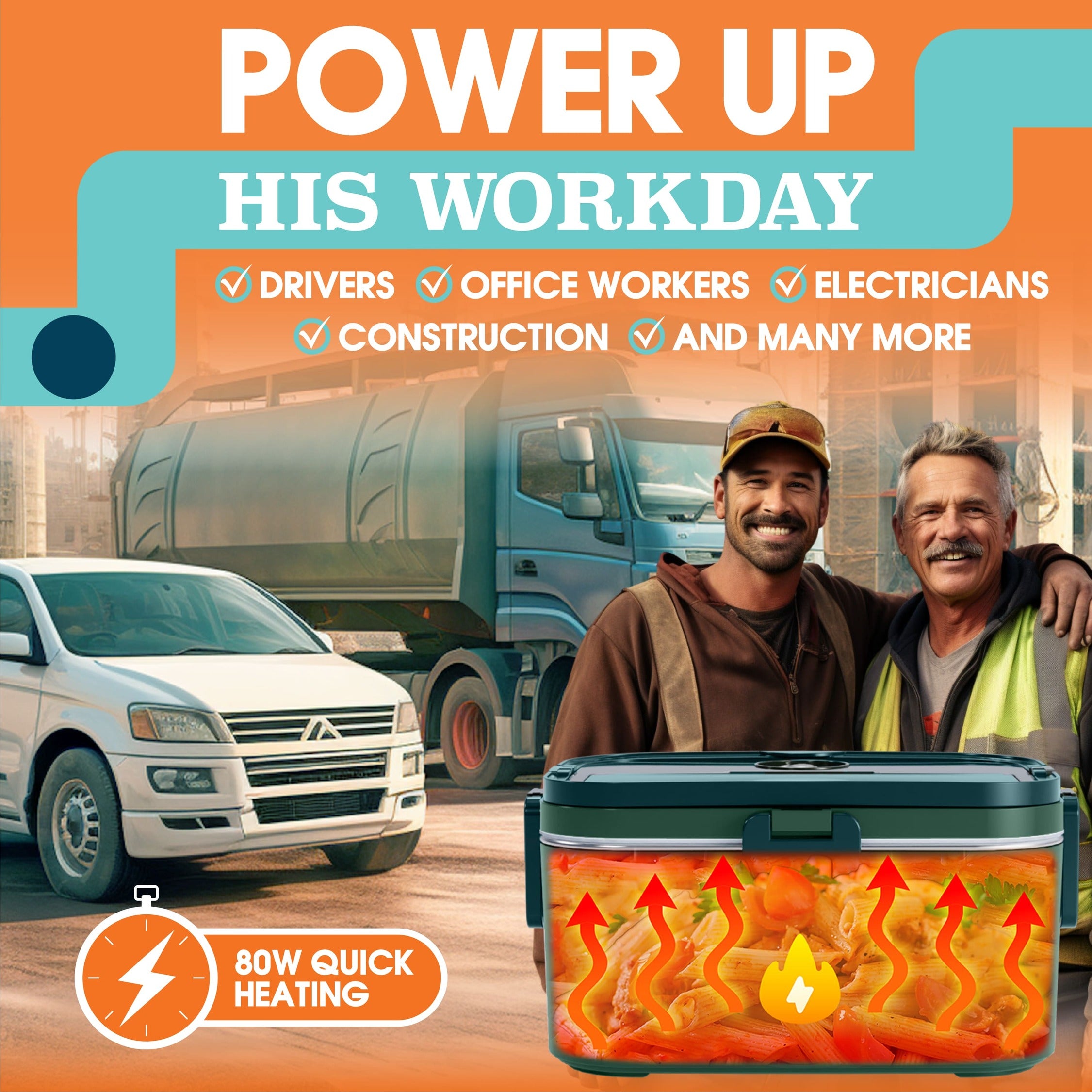 Napoli Electric Lunch Box + Carry Bag - Dark Green