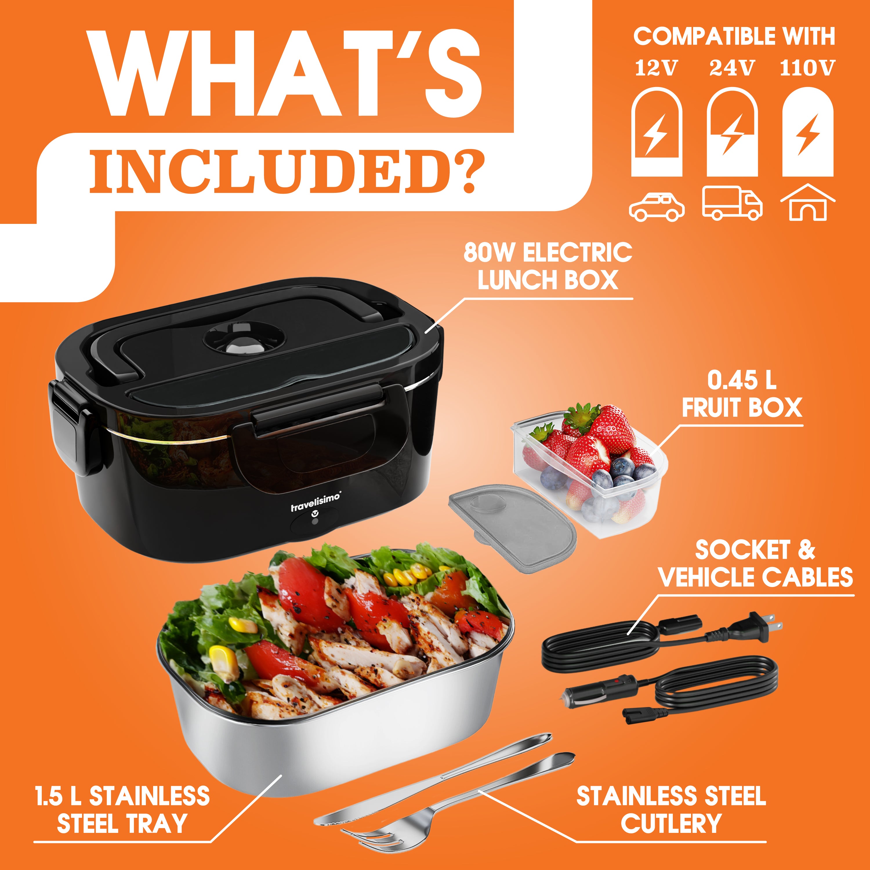 Bari Electric Lunch Box - Black