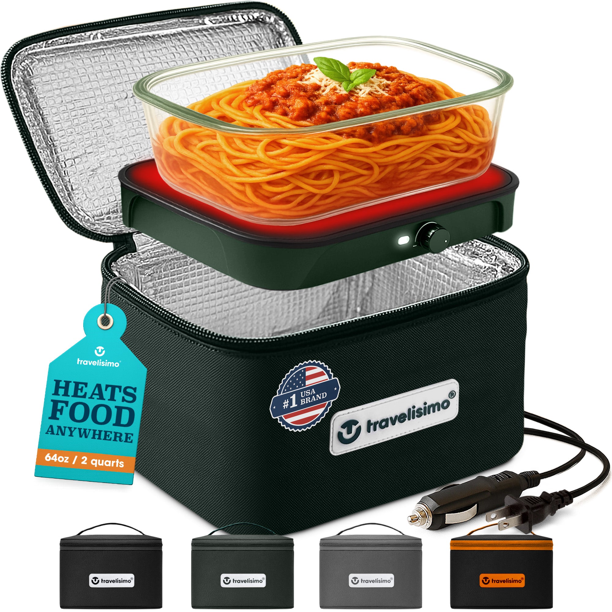 Siena Portable Microwave - Dark Green