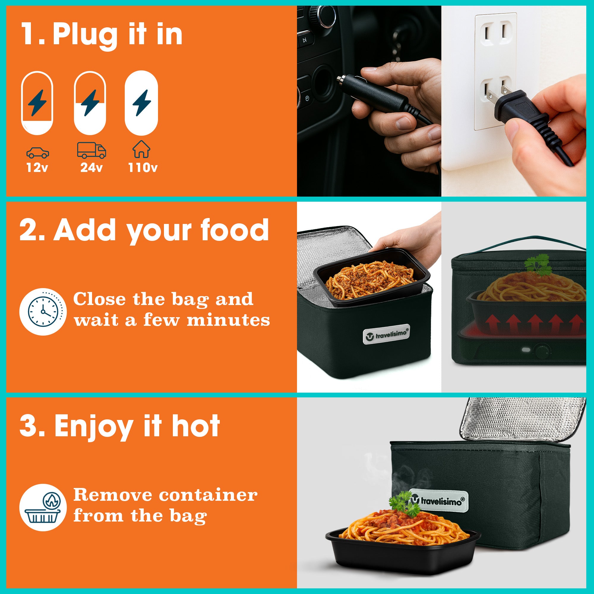 Siena Portable Microwave - Dark Green