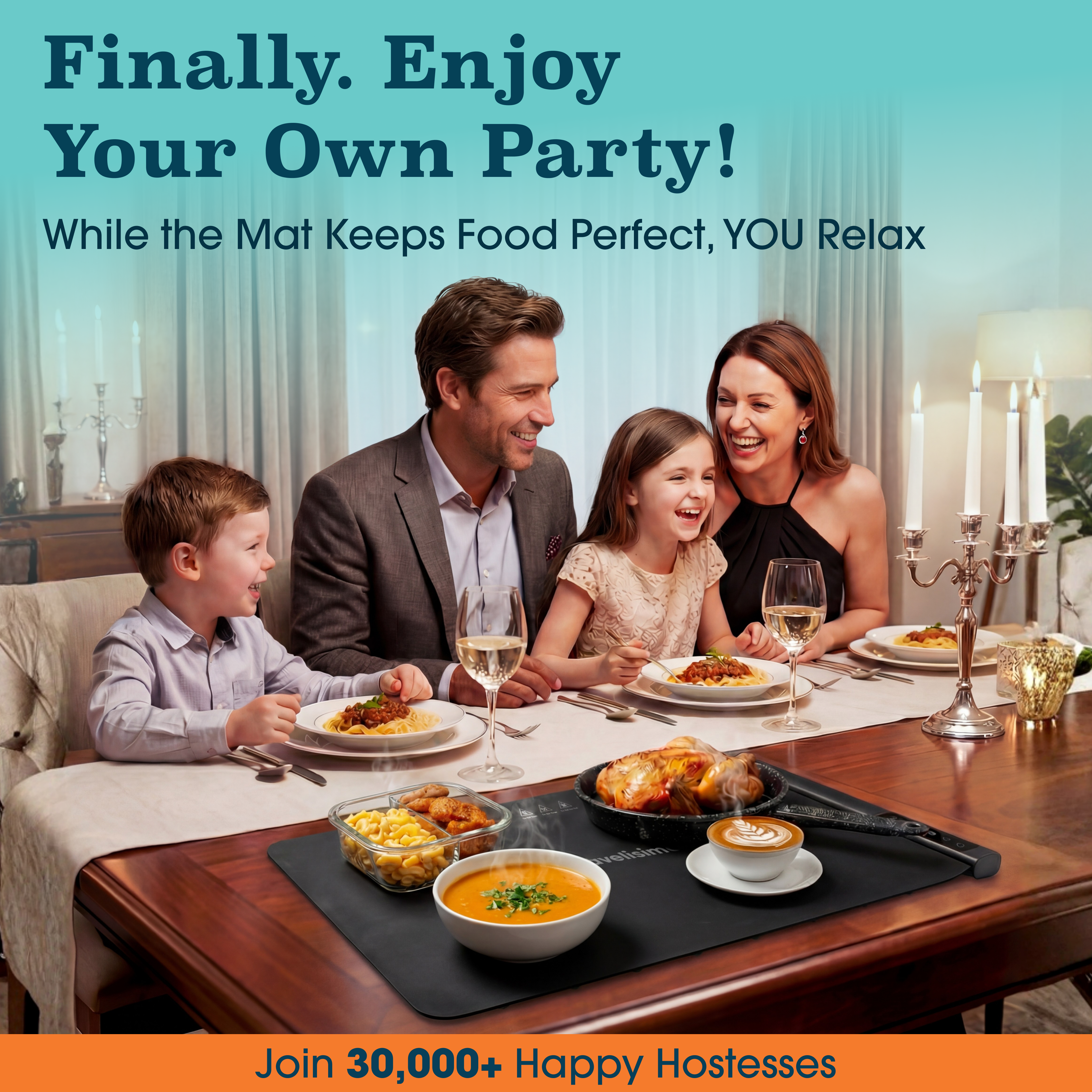 Palermo Food Warming Mat - Black