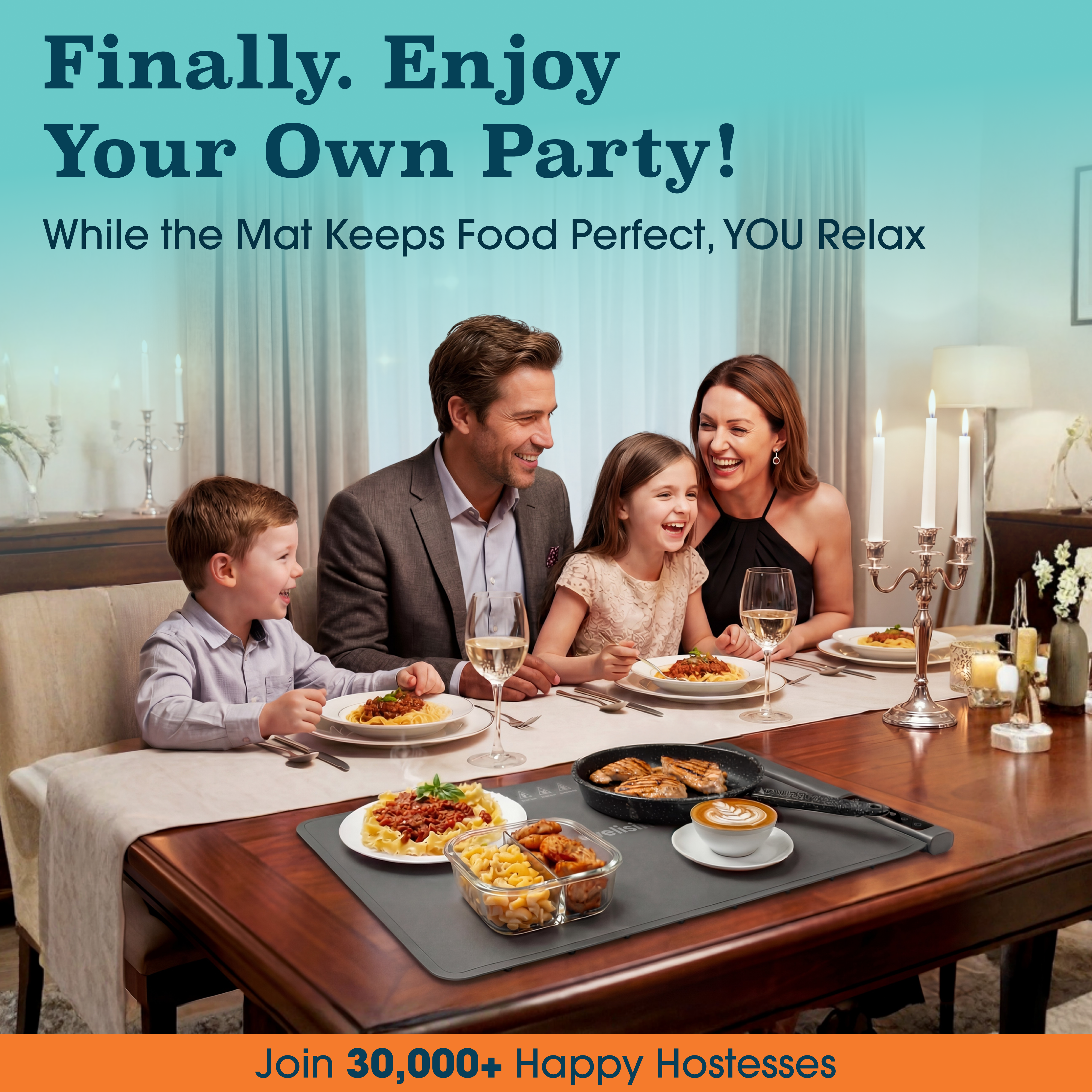 Palermo Food Warming Mat - Dark Grey