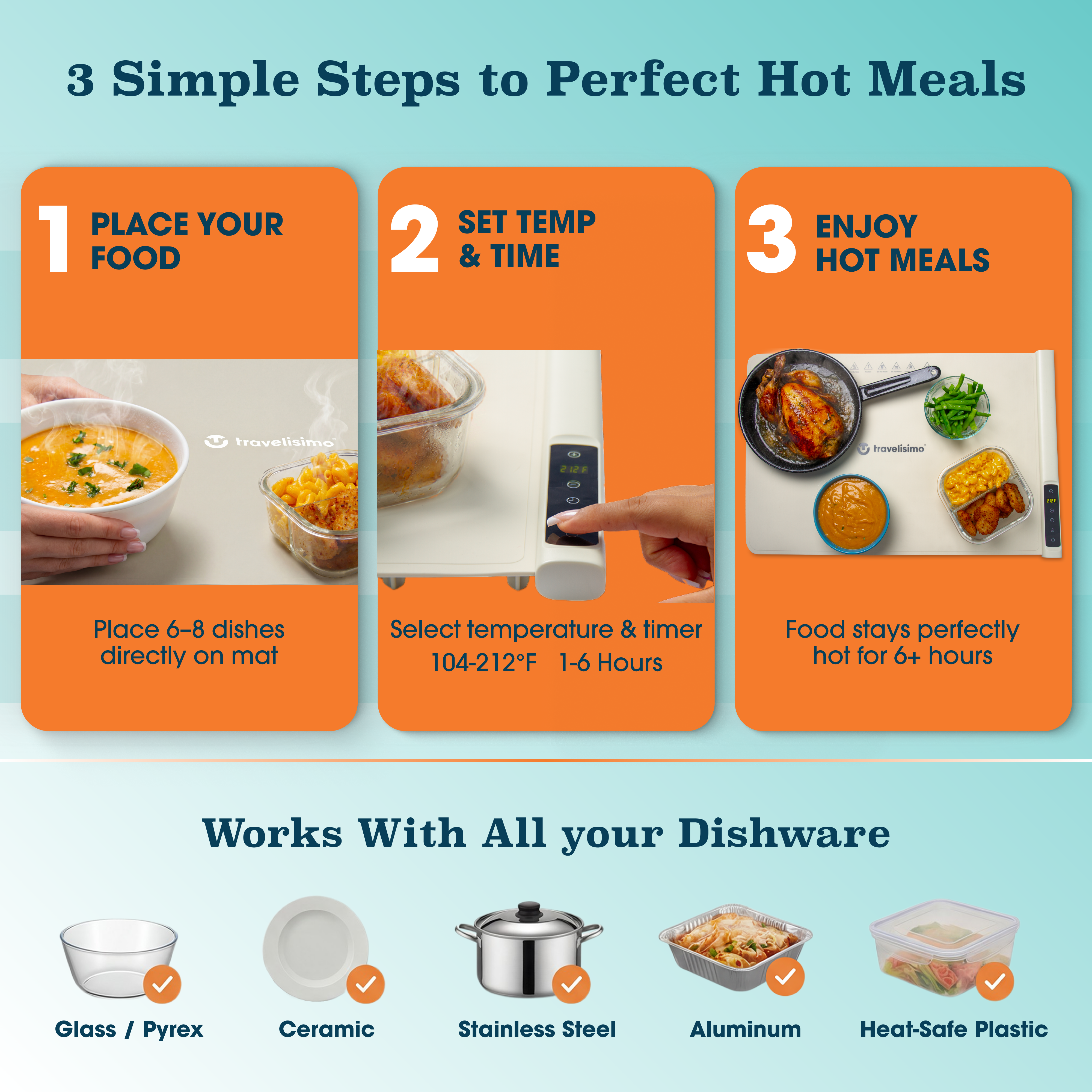 Palermo Food Warming Mat - Beige