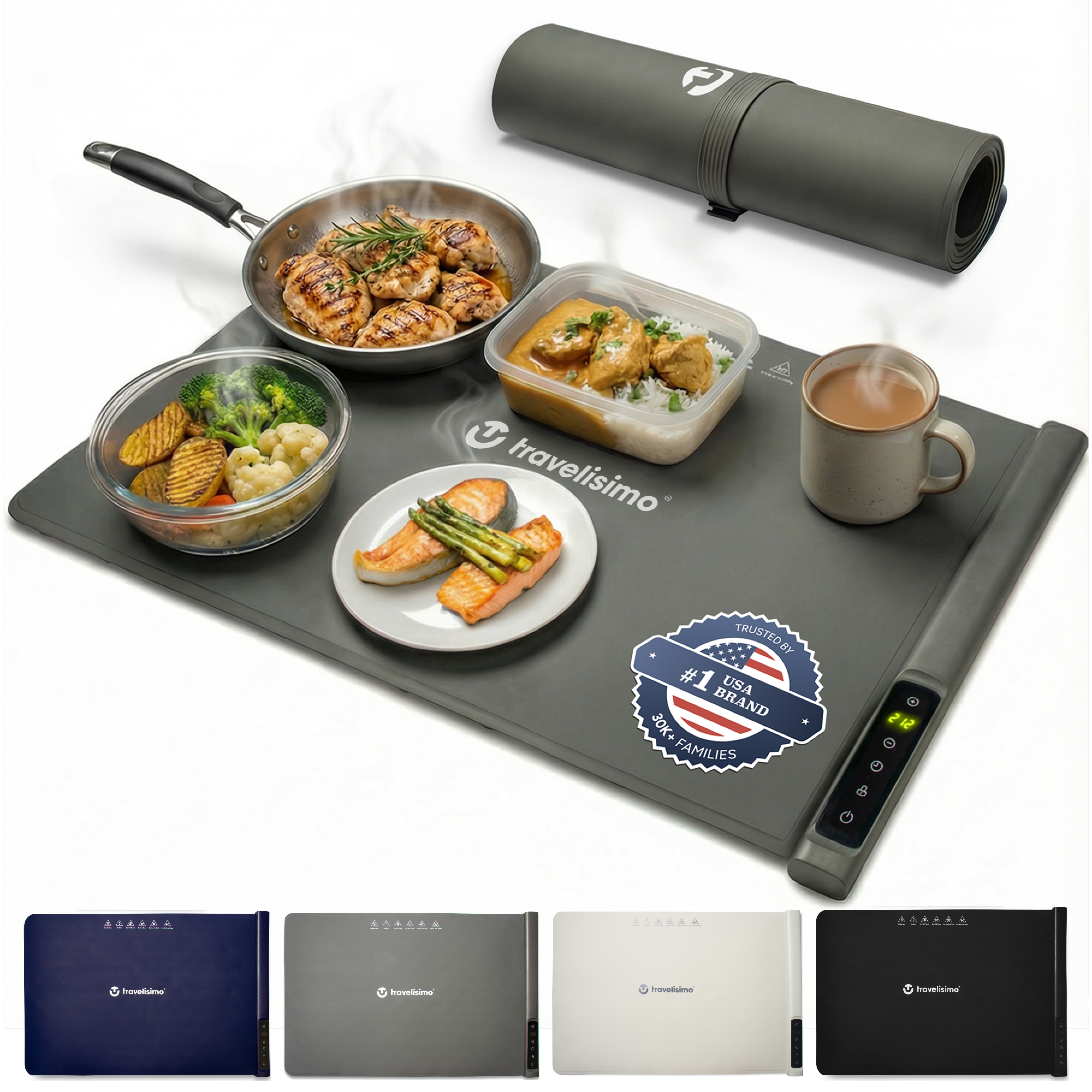 Palermo Food Warming Mat - Dark Grey