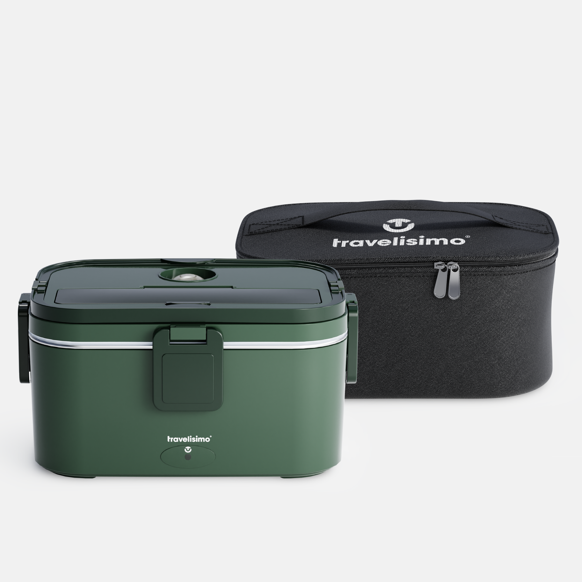 Napoli Electric Lunch Box + Carry Bag - Dark Green