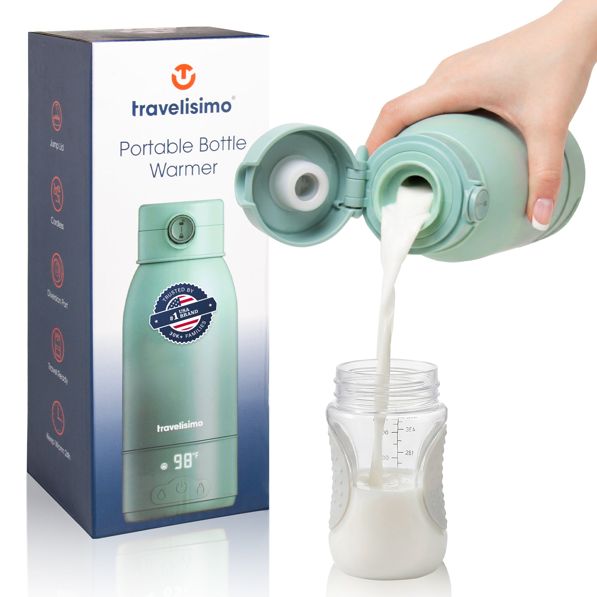 Milano Portable Bottle Warmer - Green